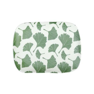 Plateau rectangulaire feuille gingko