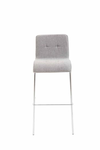 Colosseum Lot de 2 Tabourets de Bar Tissu Gris 7x45cm 1