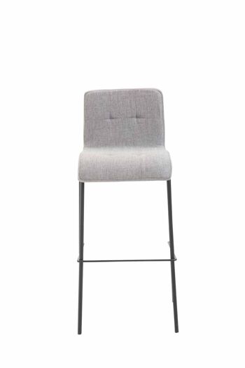 Carnago Lot de 2 Tabourets de Bar Tissu Gris 7x45cm 1