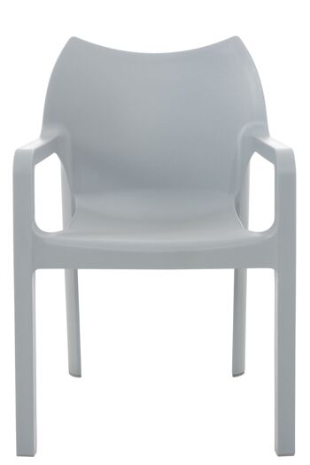 Pagnacco Chaise de Jardin Plastique Gris 4x53cm 2