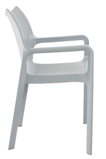 Pagnacco Chaise de Jardin Plastique Gris 4x53cm 3