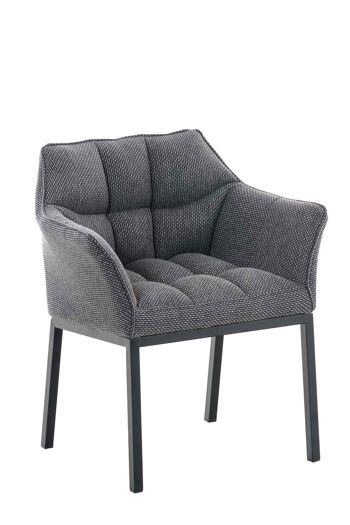 Ocricchio Chaise de salle à manger Tissu Gris 13x63cm 10