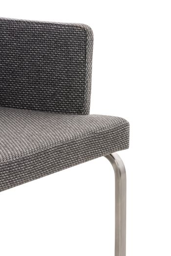 Lotzorai Chaise de salle à manger Tissu Gris 13x60cm 5