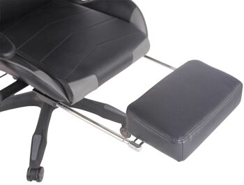 Marmorta Chaise de Bureau Cuir Artificiel Gris 23x58cm 6