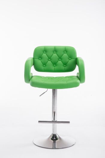 Gemmano Tabouret de Bar Cuir Artificiel Vert 14x55cm 2