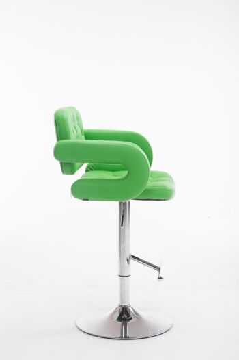 Gemmano Tabouret de Bar Cuir Artificiel Vert 14x55cm 3