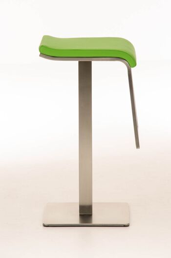 Mozzano Tabouret de Bar Similicuir Vert 16x42cm 3