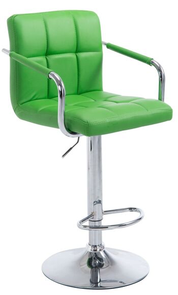 Tabouret de Bar Frantoio Cuir Artificiel Vert 9x46cm 1