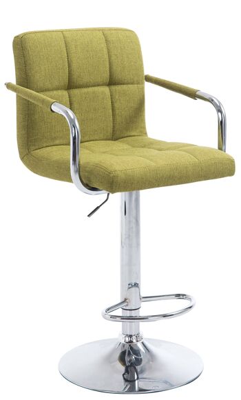 Fitili Tabouret de Bar Tissu Vert 8x46cm