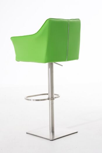 Tabouret de Bar Carbonara Cuir Artificiel Vert 21x45cm 4