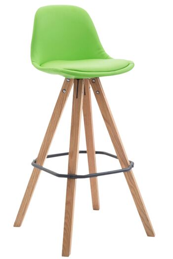 Tabouret de Bar Bevagna Cuir Artificiel Vert 5x44cm 1