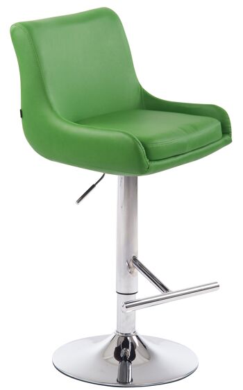 Menaggio Tabouret de Bar Cuir Artificiel Vert 8x50cm 1