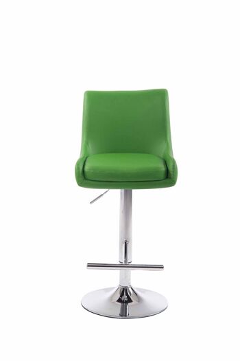 Menaggio Tabouret de Bar Cuir Artificiel Vert 8x50cm 2