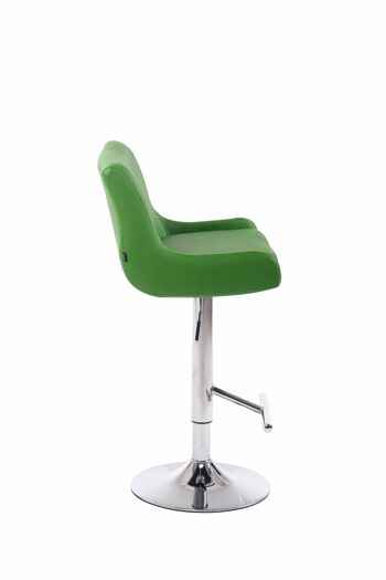 Menaggio Tabouret de Bar Cuir Artificiel Vert 8x50cm 3