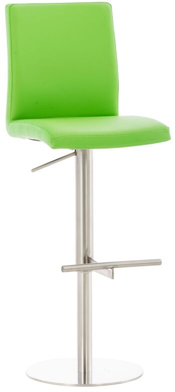 Tabouret de Bar Sassari Cuir Artificiel Vert 17x49cm 1