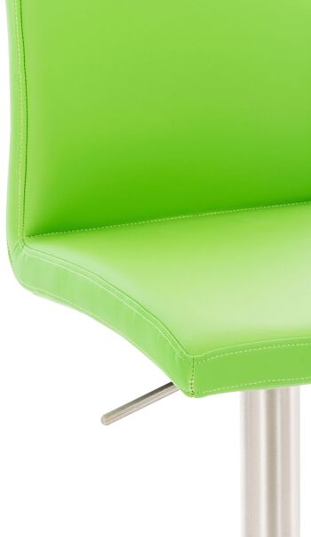 Tabouret de Bar Sassari Cuir Artificiel Vert 17x49cm 5