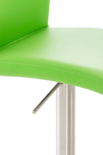 Tabouret de Bar Sassari Cuir Artificiel Vert 17x49cm 7