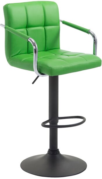 Zolforata Tabouret de Bar Similicuir Vert 9x46cm