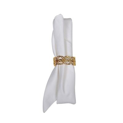 Lot de 4 ronds de serviettes tresses