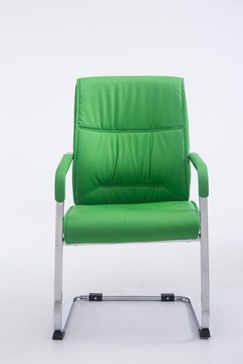 Pacchiana Chaise Visiteur Cuir Artificiel Vert 16x65cm 2