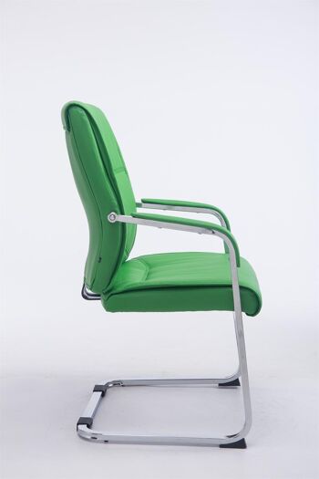 Pacchiana Chaise Visiteur Cuir Artificiel Vert 16x65cm 3