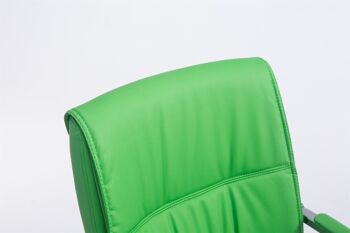 Pacchiana Chaise Visiteur Cuir Artificiel Vert 16x65cm 5