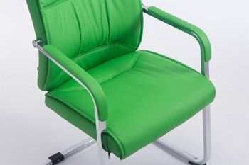 Pacchiana Chaise Visiteur Cuir Artificiel Vert 16x65cm 6