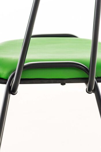 Gelsi Chaise Visiteur Cuir Artificiel Vert 6x71cm 9
