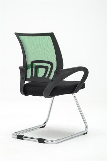 Dairago Chaise visiteur Tissu Vert 9x61cm 4