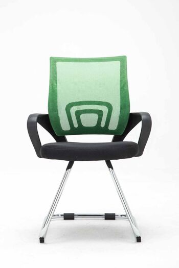 Dairago Chaise visiteur Tissu Vert 9x61cm 9
