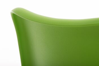 Larghetto Chaise Visiteur Cuir Artificiel Vert 5x59cm 3