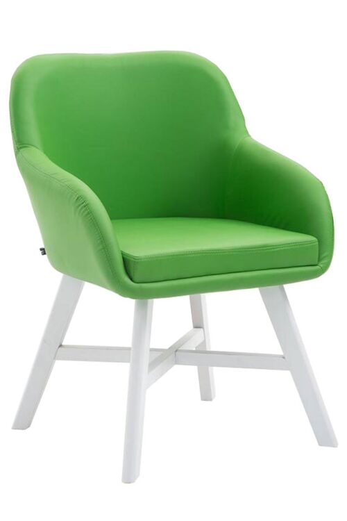 Longarina Bezoekersstoel Kunstleer Groen 10x55cm
