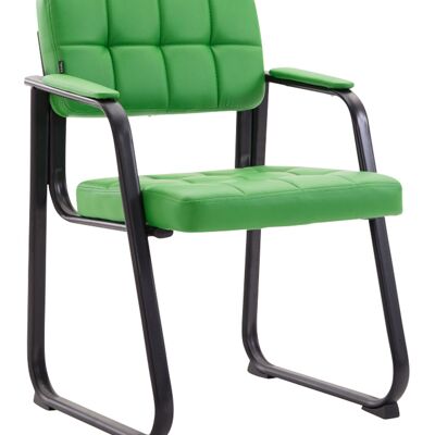 Fraine Bezoekersstoel Kunstleer Groen 10x58cm