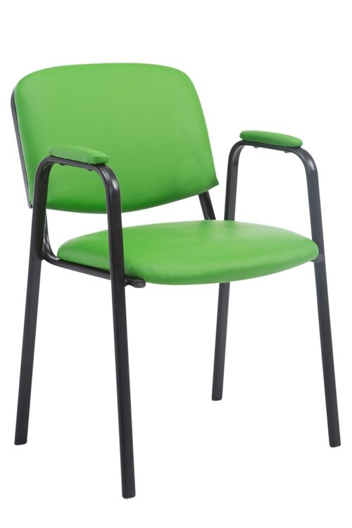 Agognate Bezoekersstoel Kunstleer Groen 7x55cm