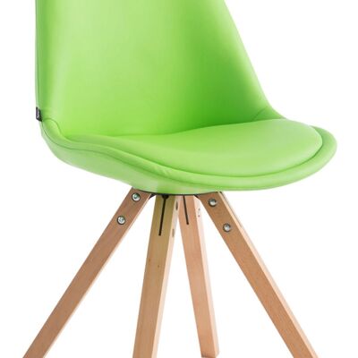 Testaccio Bezoekersstoel Kunstleer Groen 6x55.5cm