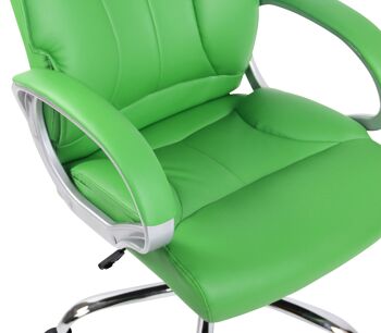 Chiaia Chaise de Bureau Cuir Artificiel Vert 17x65cm 6