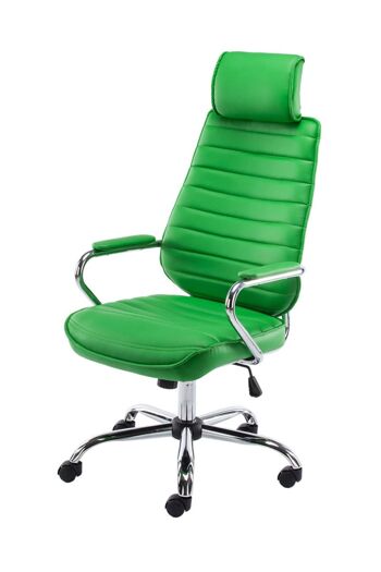 Buttrio Chaise de Bureau Simili Cuir Vert 16x67cm 1