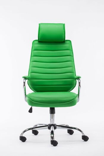 Buttrio Chaise de Bureau Simili Cuir Vert 16x67cm 2