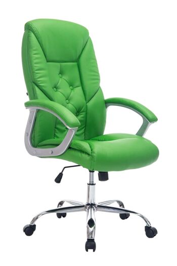 Fiume Chaise de Bureau Cuir Artificiel Vert 15x68cm 1