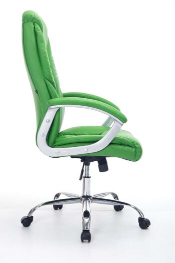 Fiume Chaise de Bureau Cuir Artificiel Vert 15x68cm 3