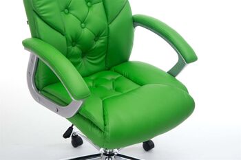 Fiume Chaise de Bureau Cuir Artificiel Vert 15x68cm 7