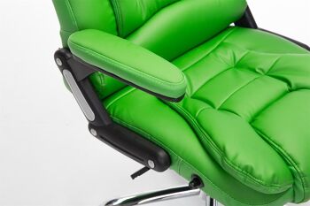 Perlo Chaise de Bureau Cuir Artificiel Vert 16x78cm 6