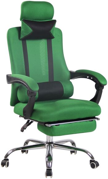 Casoli Chaise de Bureau Cuir Artificiel Vert 15x63cm 1