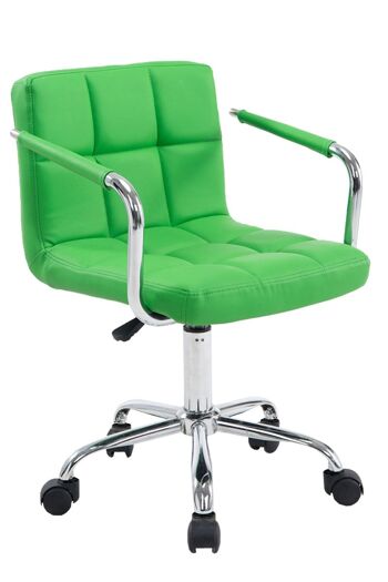 Bolano Chaise de Bureau Cuir Artificiel Vert 10x46cm 1