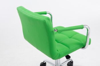 Bolano Chaise de Bureau Cuir Artificiel Vert 10x46cm 5