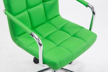 Bolano Chaise de Bureau Cuir Artificiel Vert 10x46cm 6