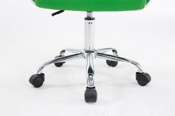 Bolano Chaise de Bureau Cuir Artificiel Vert 10x46cm 8