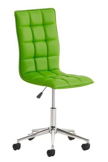 Bonito Chaise de Bureau Cuir Artificiel Vert 9x57cm
