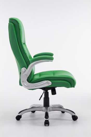 Leofreni Chaise de Bureau Cuir Artificiel Vert 16x76cm 2