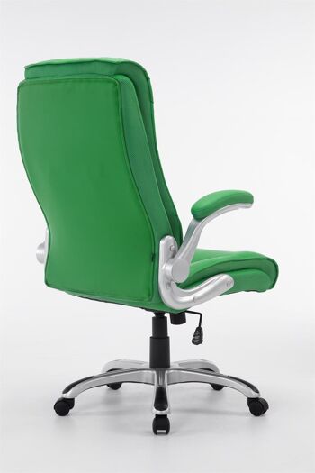 Leofreni Chaise de Bureau Cuir Artificiel Vert 16x76cm 3